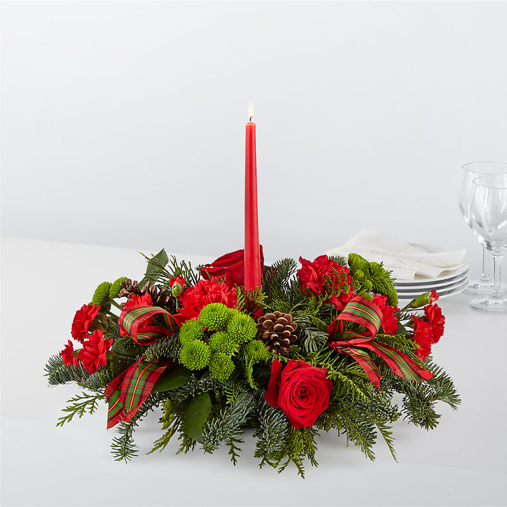 By the Candlelight Centerpiece – Yadilynn Flowers Llc, Orange CA
