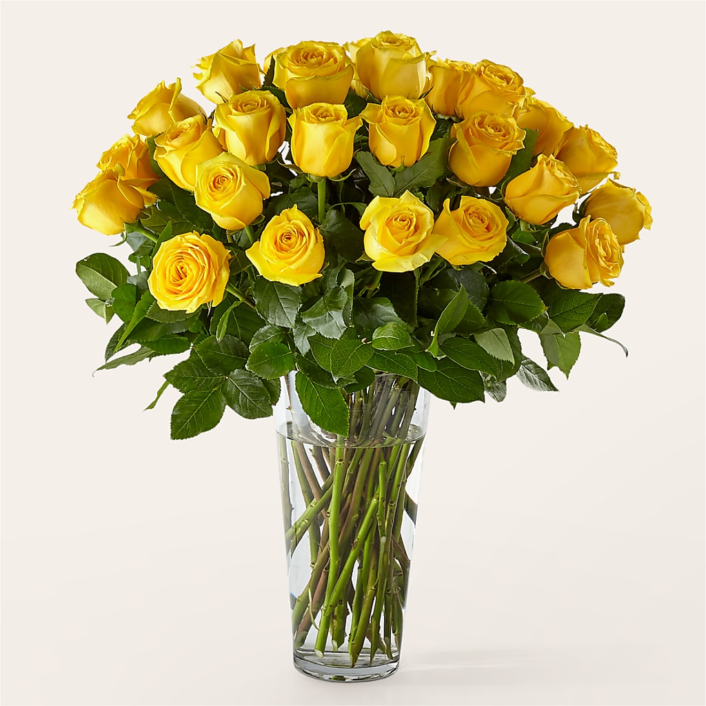 Long Stem Yellow Rose Bouquet – Yadilynn Flowers Llc, Orange CA