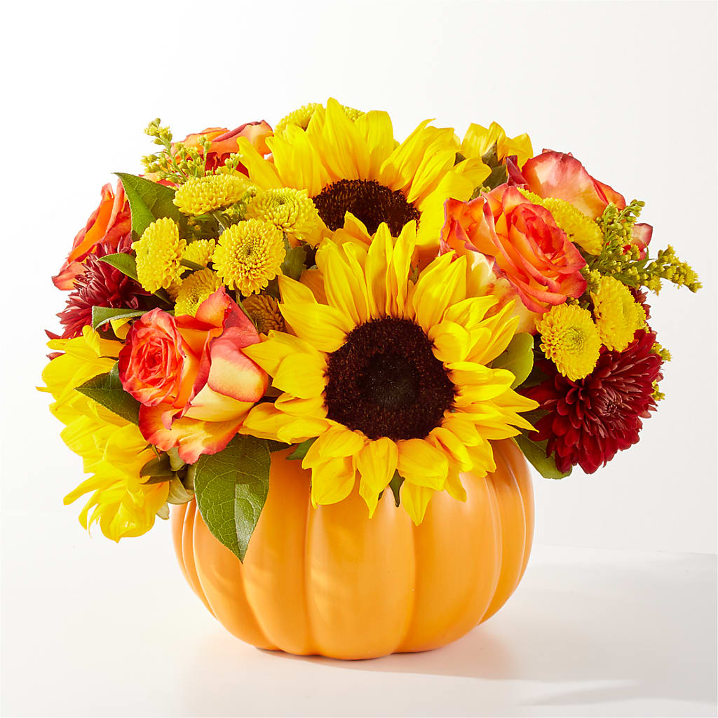 Golden Gourd Pumpkin Bouquet – Yadilynn Flowers Llc, Orange CA