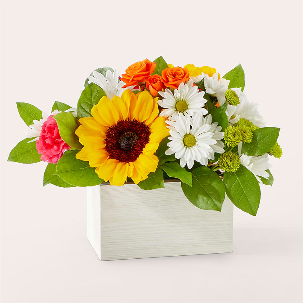 Sun-drenched Blooms Box Bouquet – Yadilynn Flowers Llc, Orange CA