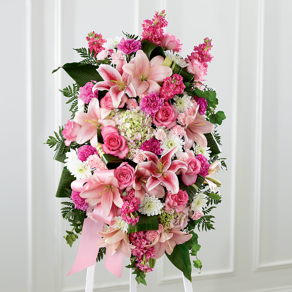 Comforting Standing Spray – Yadilynn Flowers Llc, Orange CA