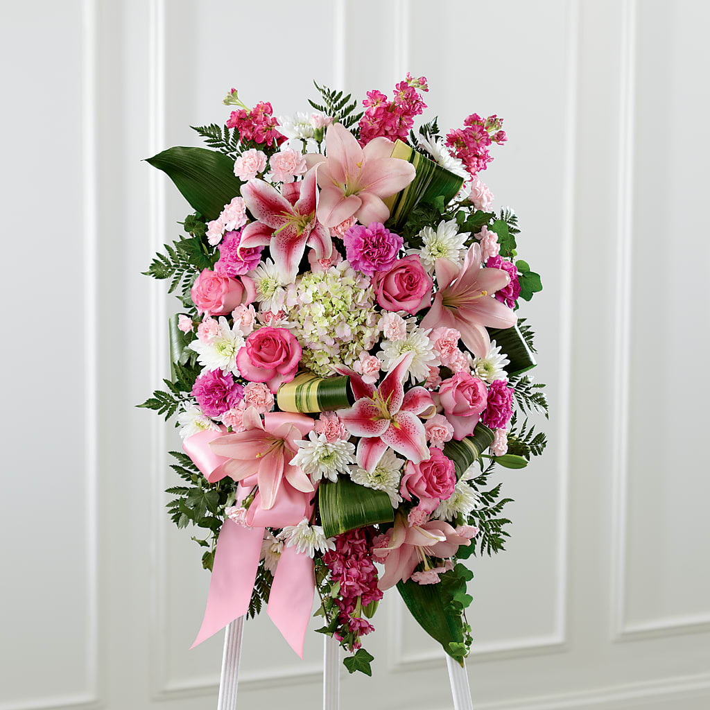 Comforting Standing Spray – Yadilynn Flowers Llc, Orange CA