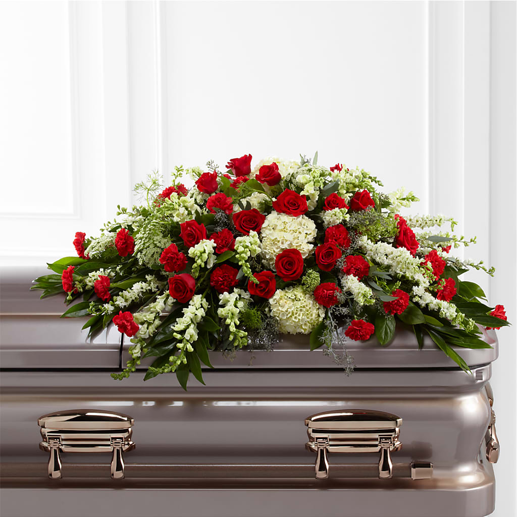 Sincerity Casket Spray – Yadilynn Flowers Llc, Orange CA