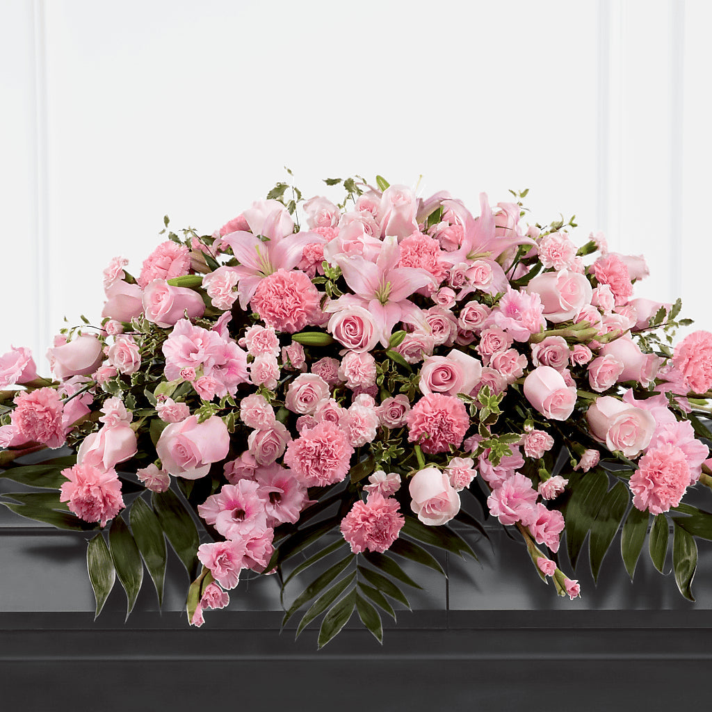 Garden of Comfort Casket Spray (Standard) – Yadilynn Flowers Llc, Orange CA