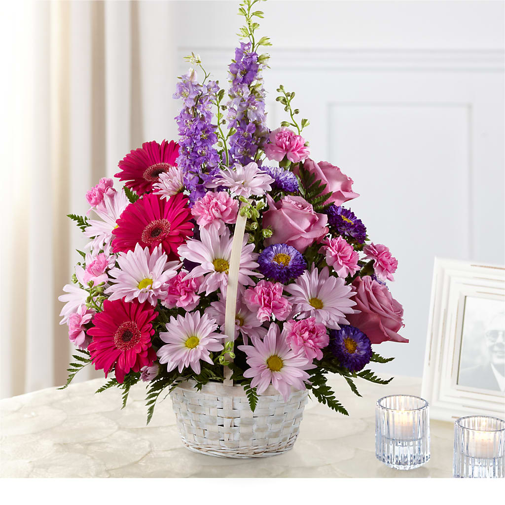 Pastel Peace Basket – Yadilynn Flowers Llc, Orange CA