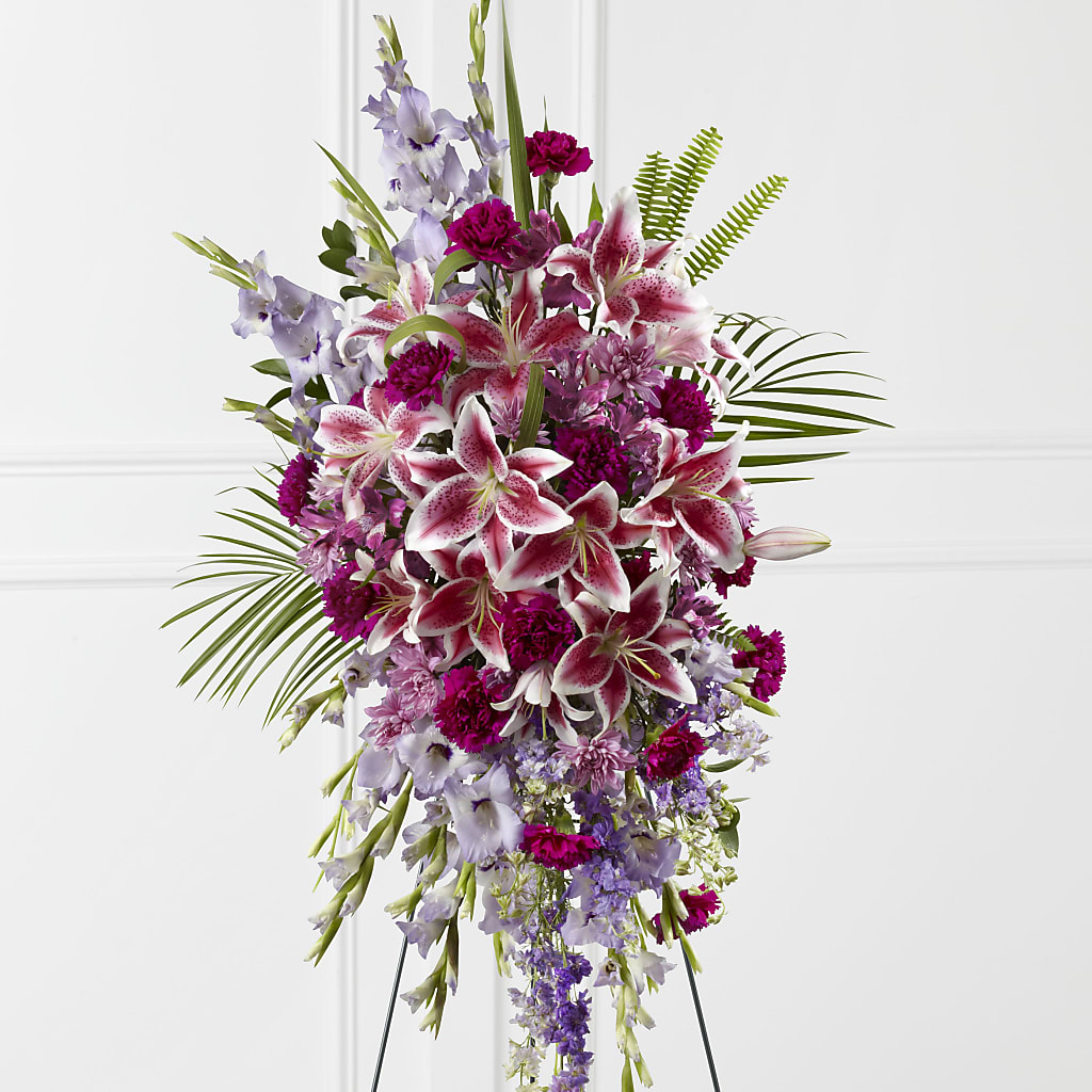 Tender Touch Standing Spray – Yadilynn Flowers Llc, Orange CA