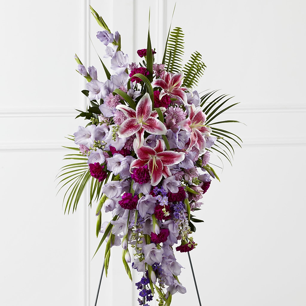 Tender Touch Standing Spray – Yadilynn Flowers Llc, Orange CA