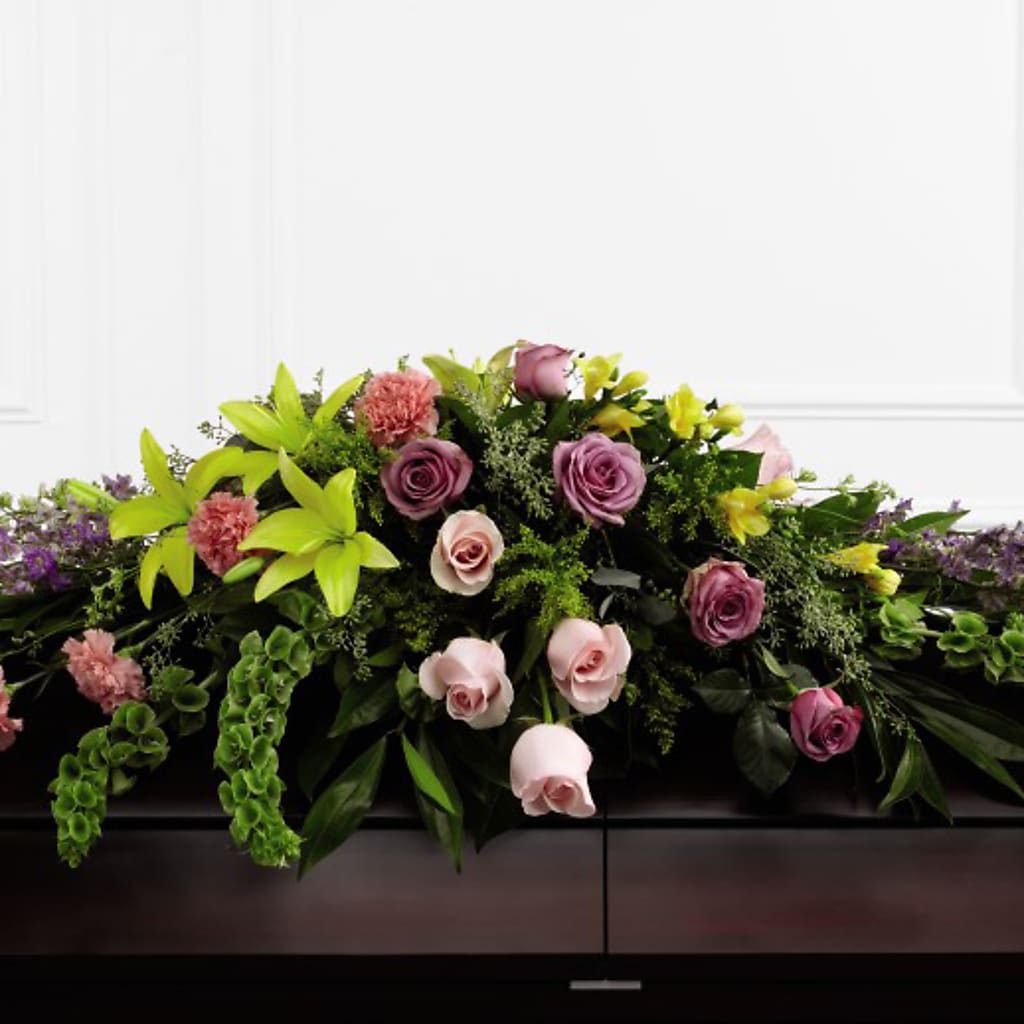 Forever Beloved Casket Spray – Yadilynn Flowers Llc, Orange CA