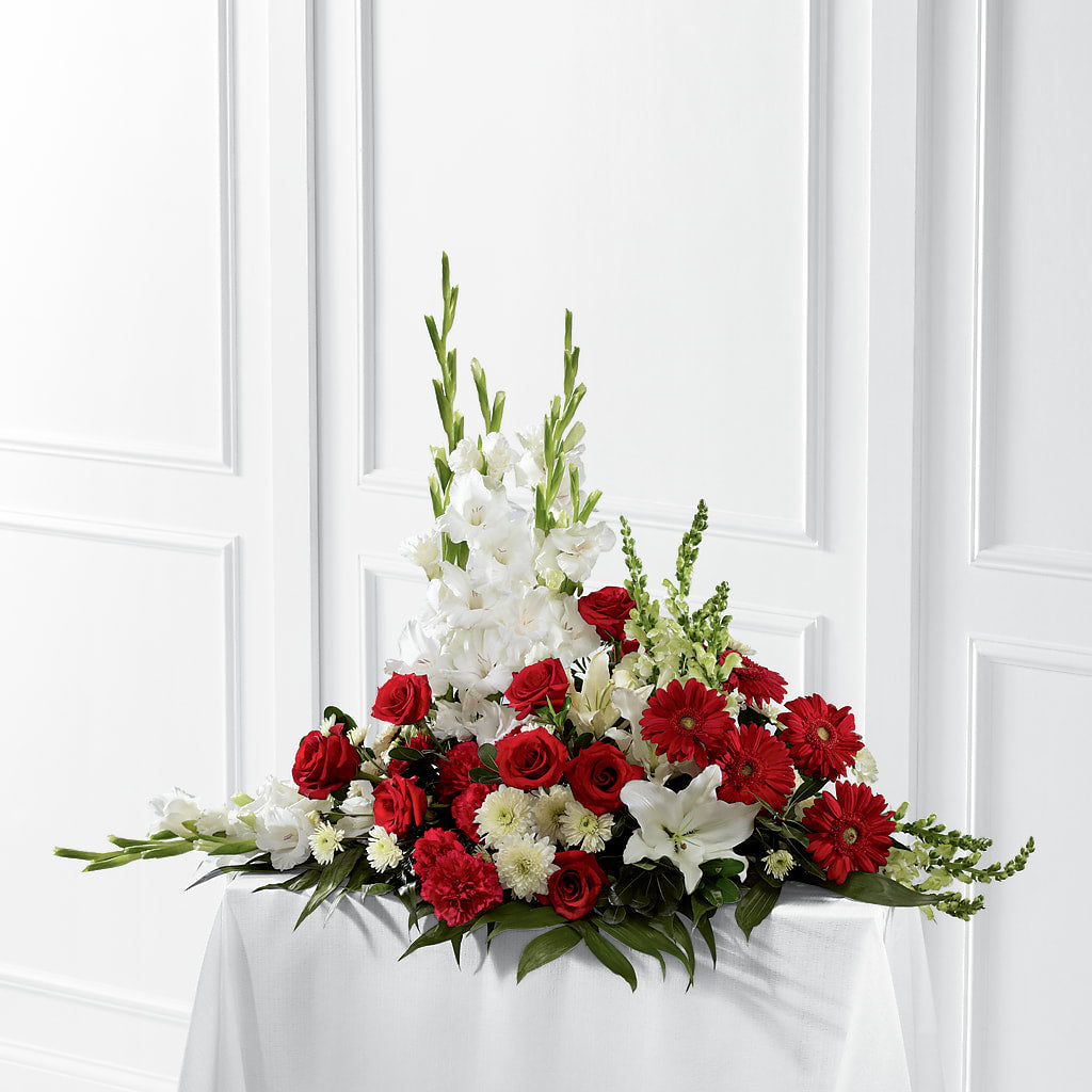 Crimson & White Arrangement – Yadilynn Flowers Llc, Orange CA