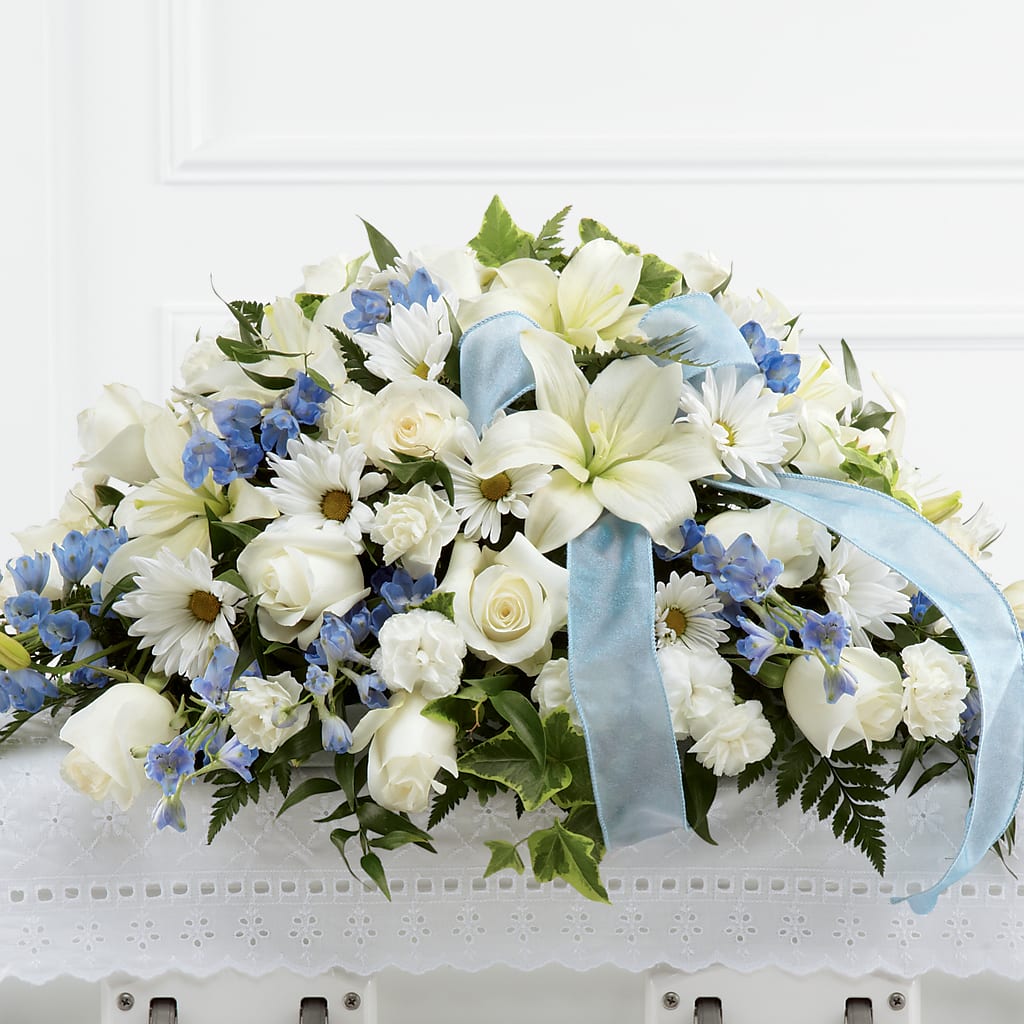 Tender Treasure Casket Spray – Yadilynn Flowers Llc, Orange CA