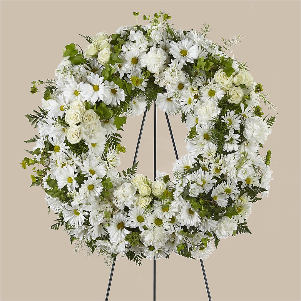 Faithful Wishes Wreath – Yadilynn Flowers Llc, Orange CA