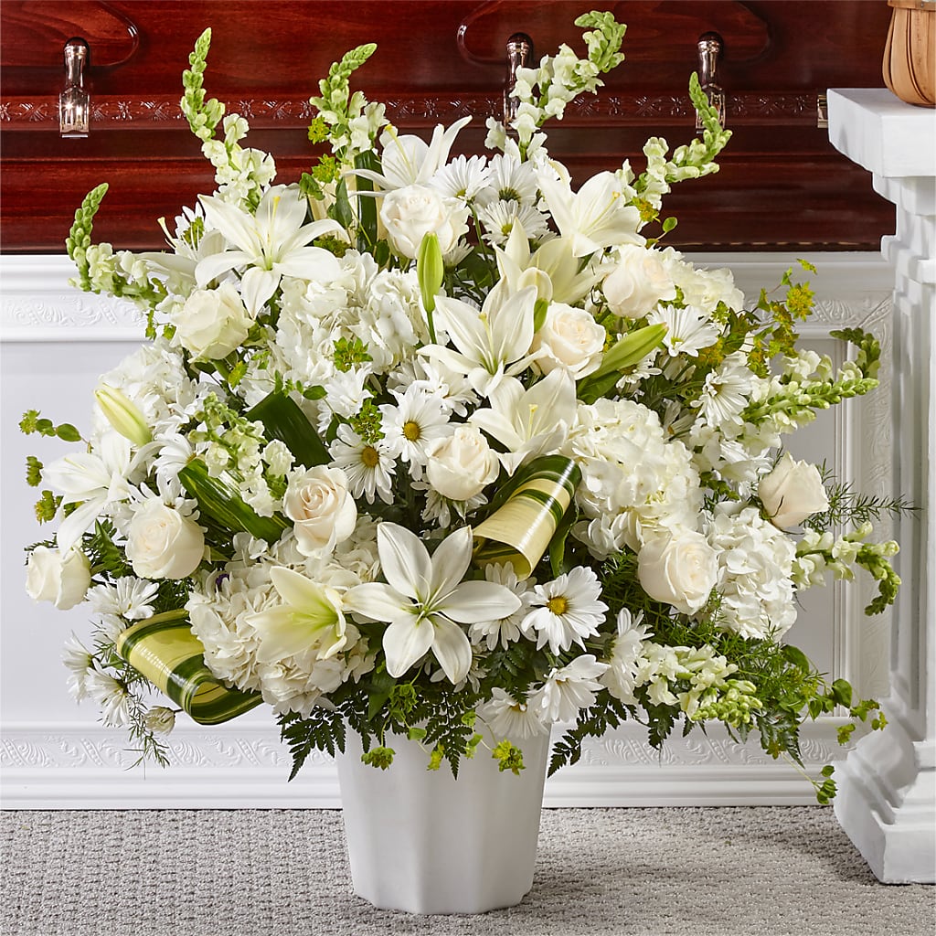 Thoughts of Tranquility Floor Basket – Yadilynn Flowers Llc, Orange CA