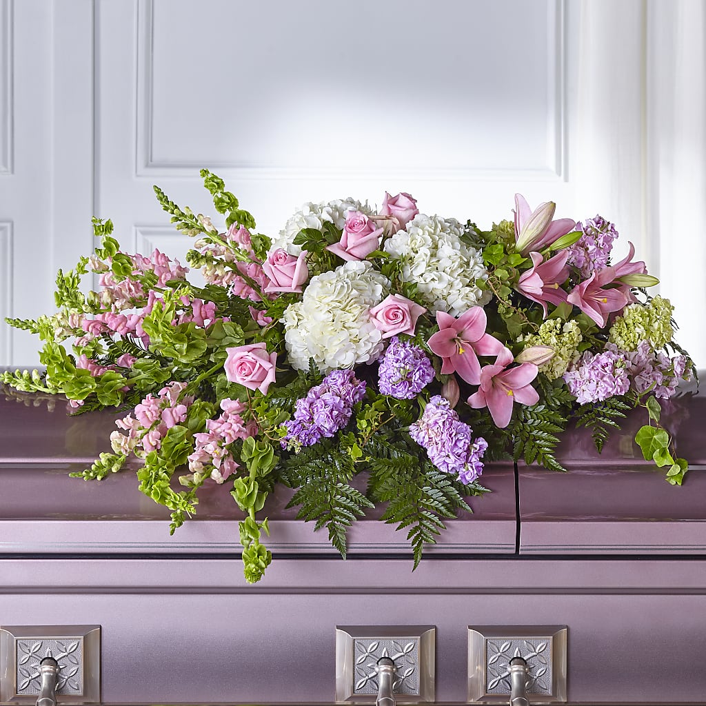 Life's Gratitude Casket Spray – Yadilynn Flowers Llc, Orange CA