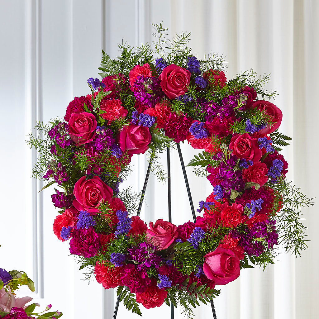 Calming Colors Wreath – Yadilynn Flowers Llc, Orange CA
