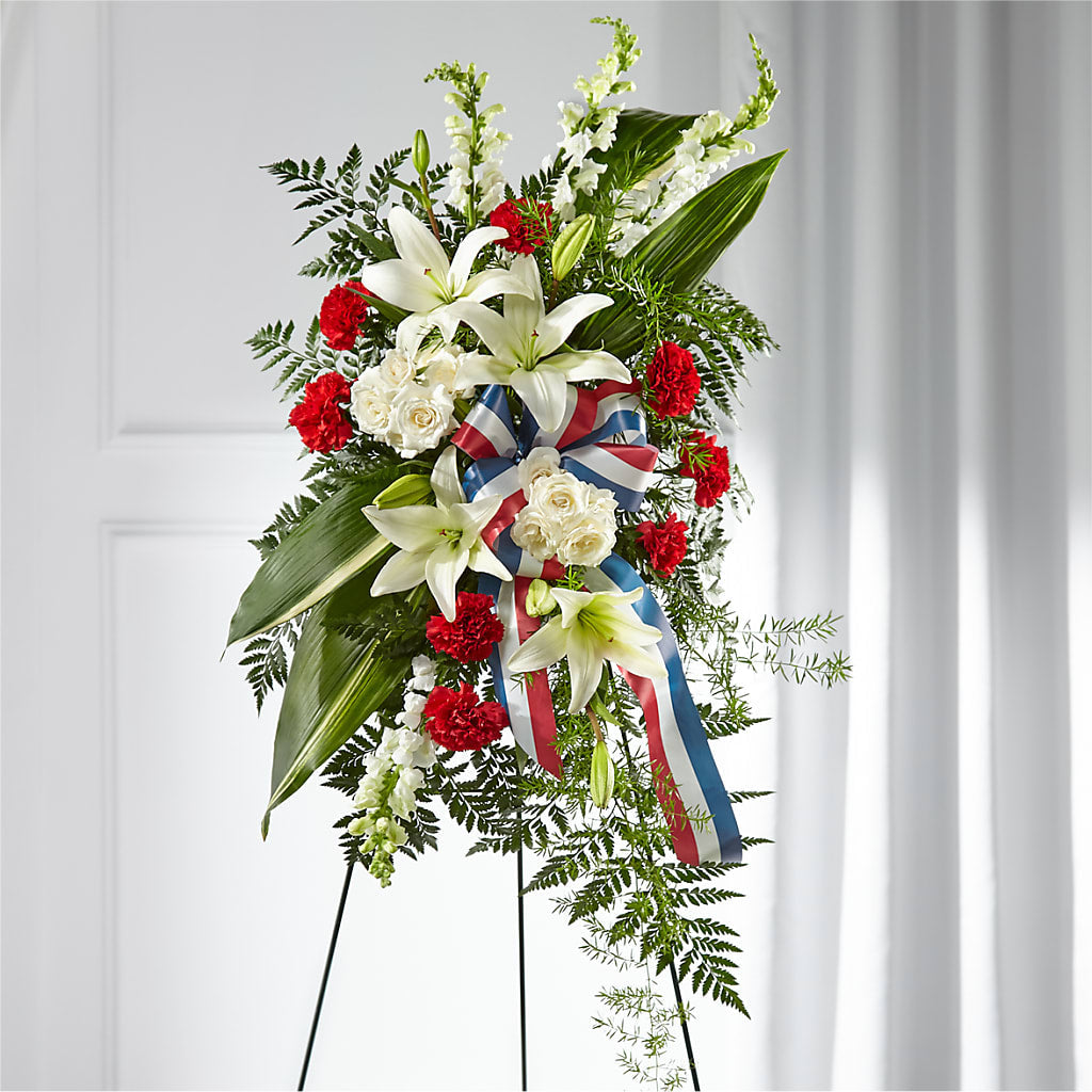 Stars of Life Standing Spray – Yadilynn Flowers Llc, Orange CA