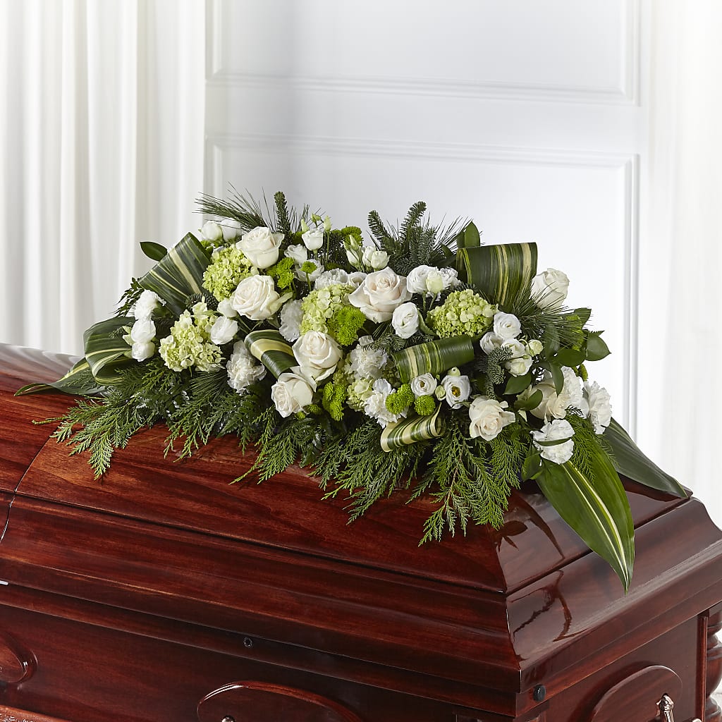 Hopeful Gesture Casket Spray – Yadilynn Flowers Llc, Orange CA