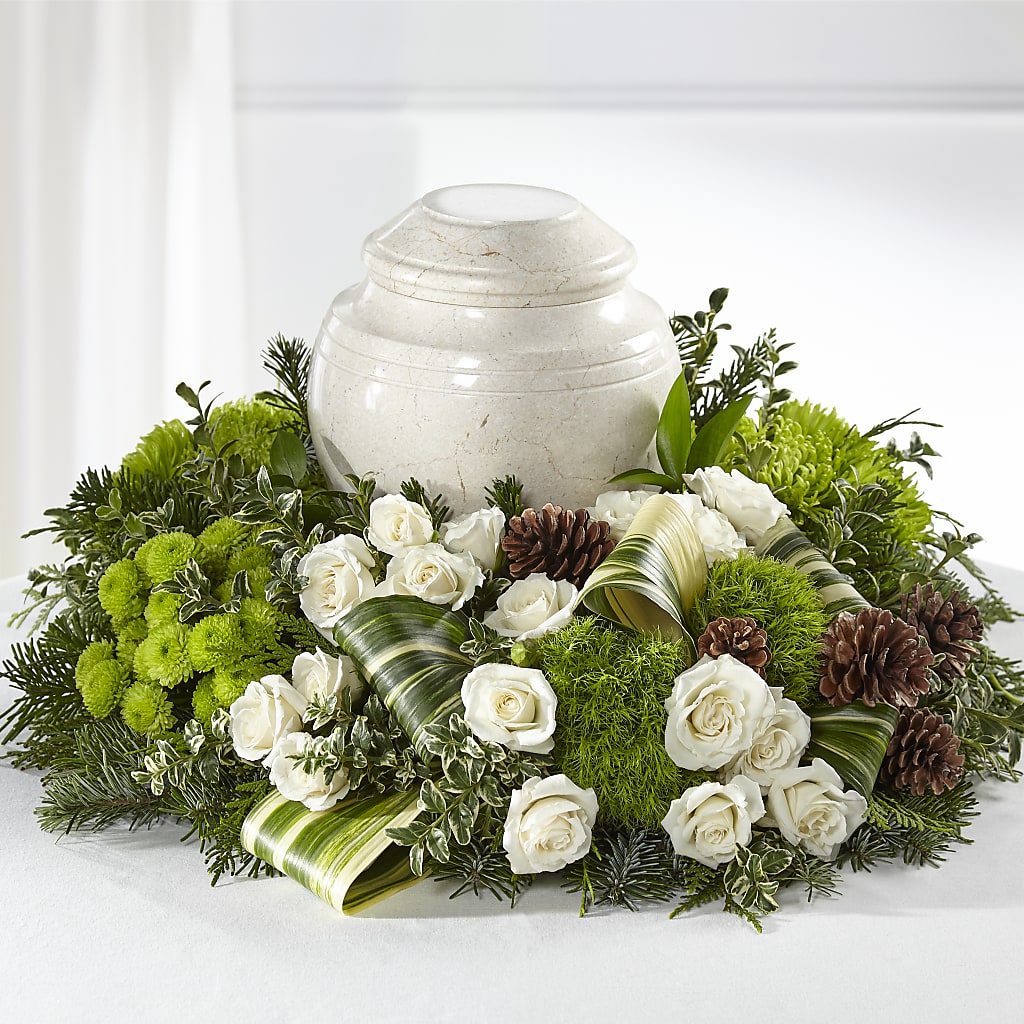 Precious Evergreen Cremation Adornment – Yadilynn Flowers Llc, Orange CA