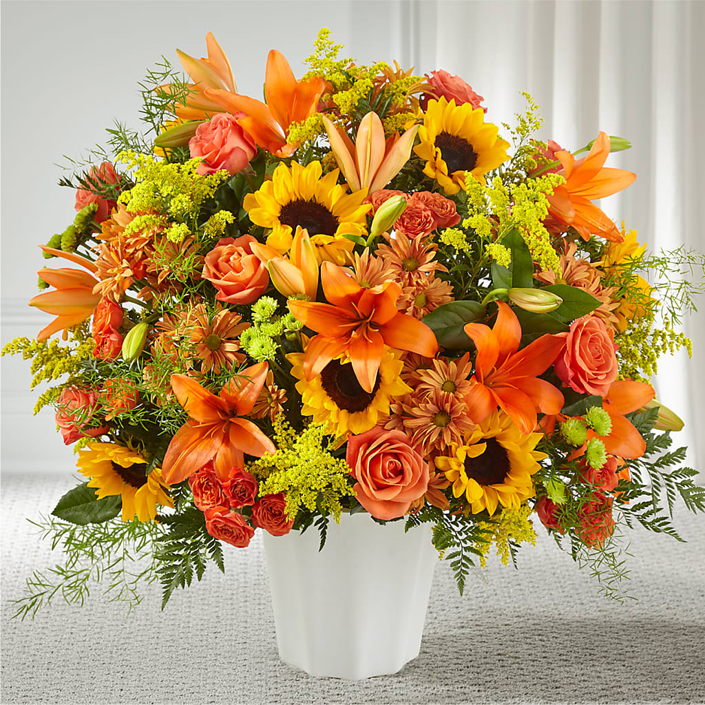Harvest Thoughts Floor Basket – Yadilynn Flowers Llc, Orange CA