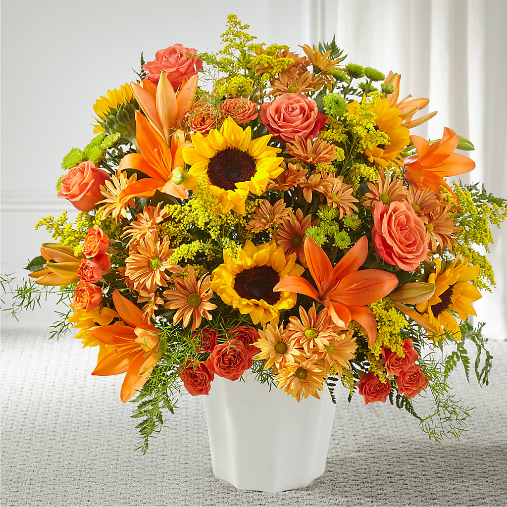 Harvest Thoughts Floor Basket – Yadilynn Flowers Llc, Orange CA