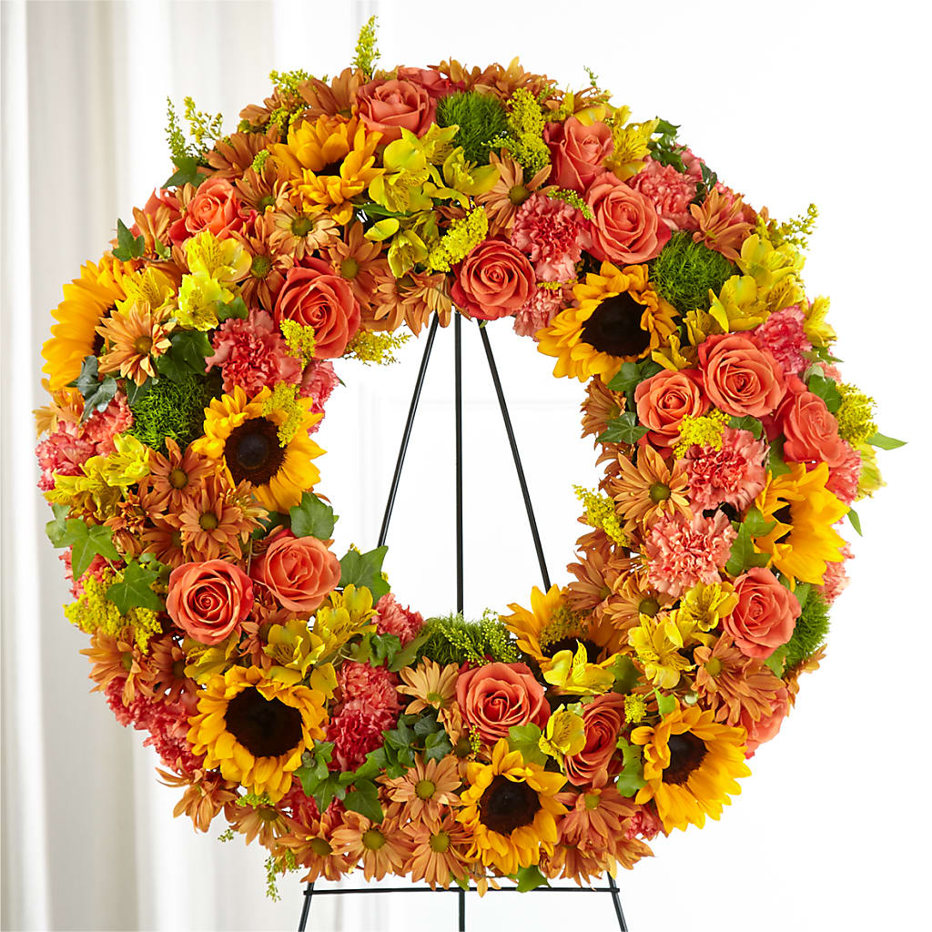 Autumnal Memories Wreath (Standard) – Yadilynn Flowers Llc, Orange CA