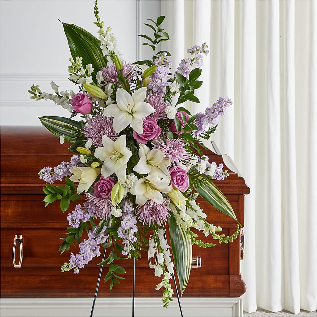 Grateful Hearts Standing Spray – Yadilynn Flowers Llc, Orange CA