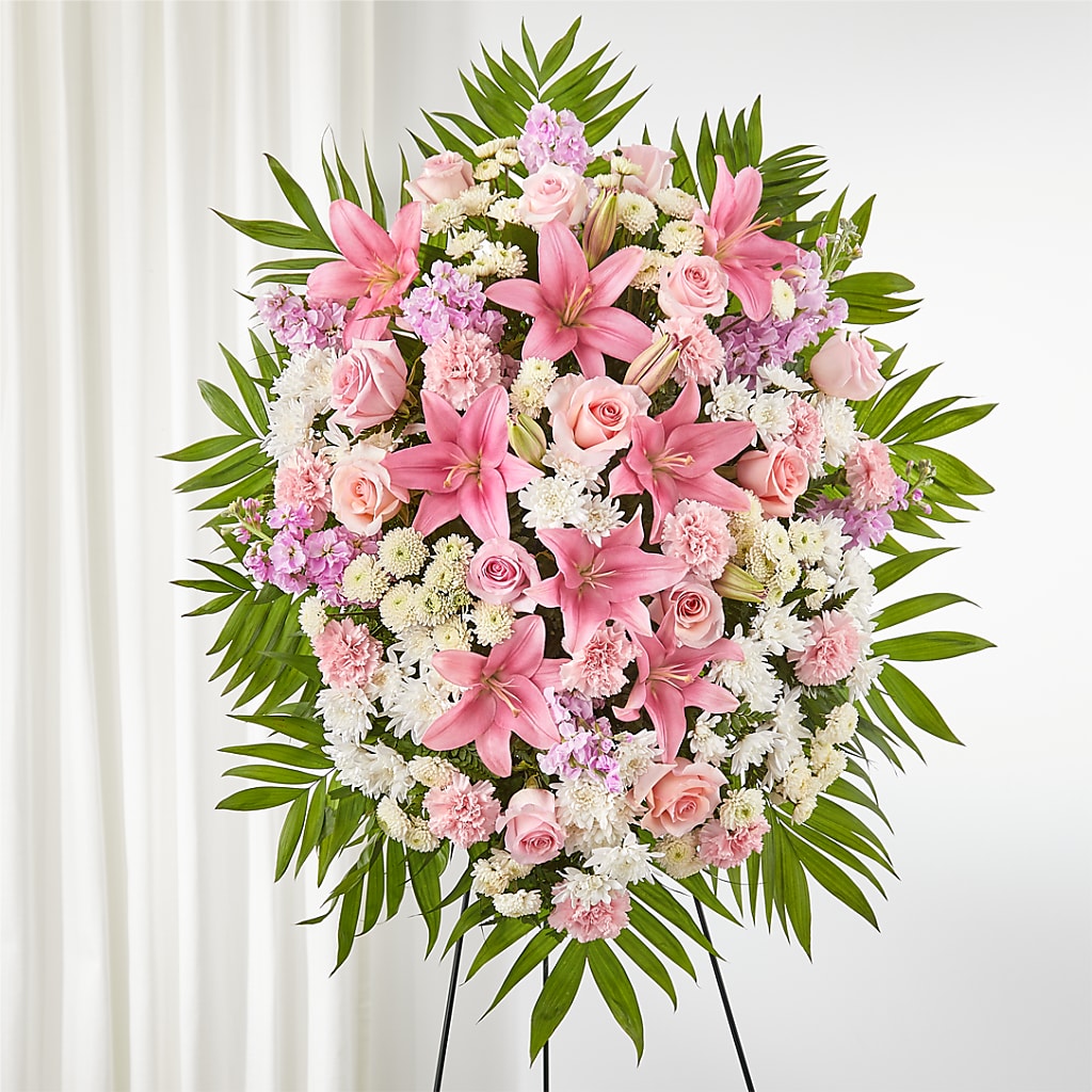 Offering Solace Standing Spray – Yadilynn Flowers Llc, Orange CA