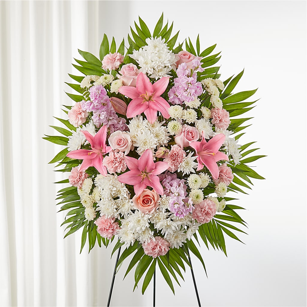 Offering Solace Standing Spray – Yadilynn Flowers Llc, Orange CA