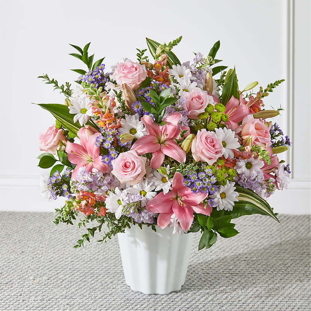 Abundant Compassion Floor Basket – Yadilynn Flowers Llc, Orange CA