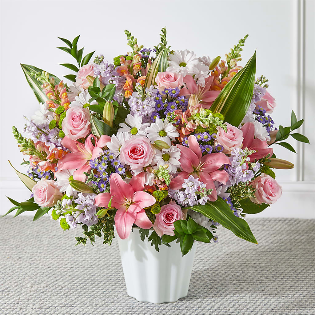 Abundant Compassion Floor Basket – Yadilynn Flowers Llc, Orange CA