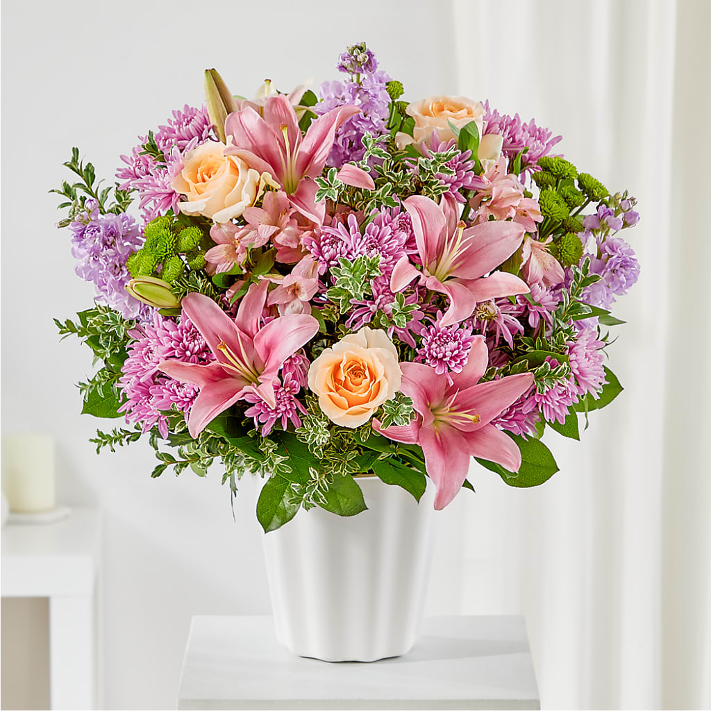 Supportive Embrace Tabletop Basket – Yadilynn Flowers Llc, Orange CA