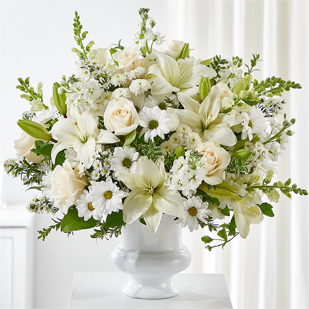 Uplifting Urn Arrangement – Yadilynn Flowers Llc, Orange CA