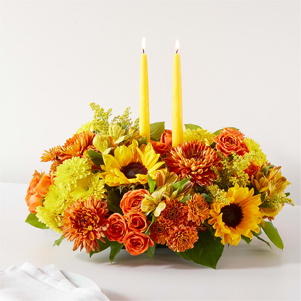 Autumn Harmony Centerpiece – Yadilynn Flowers Llc, Orange CA