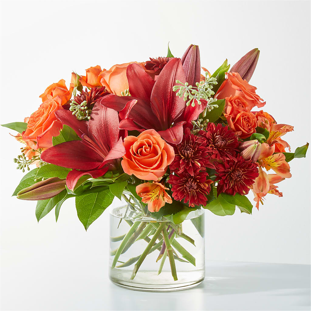Crimson Leaves Bouquet – Yadilynn Flowers Llc, Orange CA