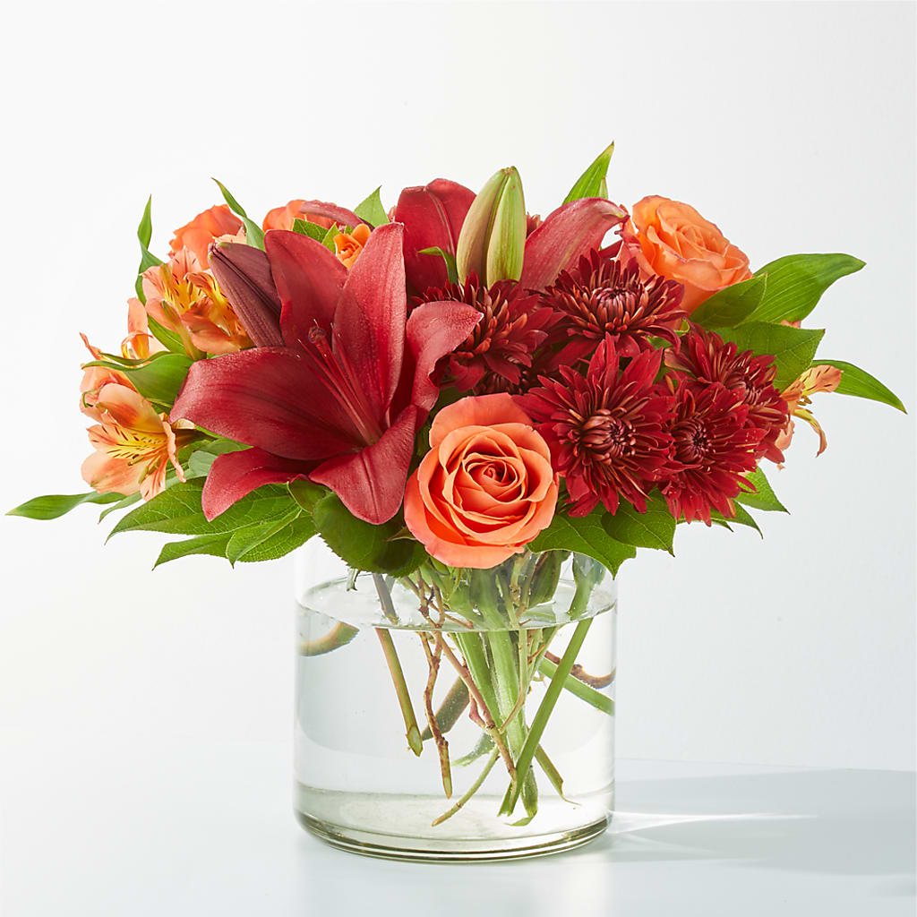 Crimson Leaves Bouquet – Yadilynn Flowers Llc, Orange CA