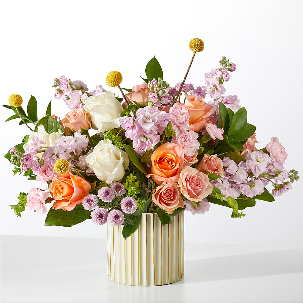 French Market Bouquet with Ivory Vase – Yadilynn Flowers Llc, Orange CA