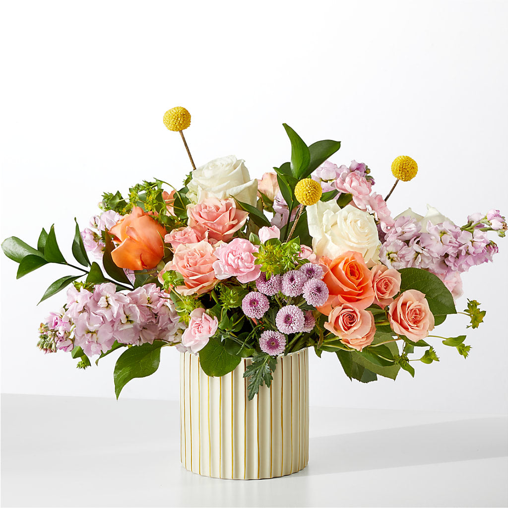 French Market Bouquet with Ivory Vase – Yadilynn Flowers Llc, Orange CA