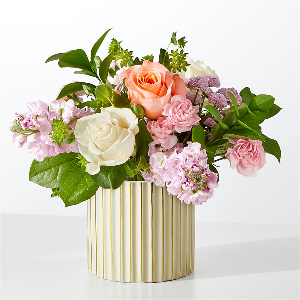 French Market Bouquet with Ivory Vase – Yadilynn Flowers Llc, Orange CA
