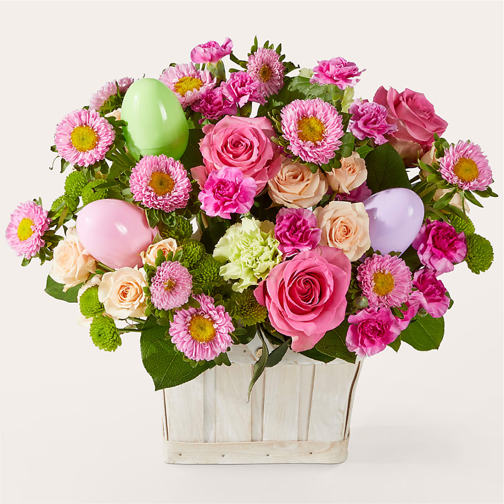 Get Eggcited Basket – Yadilynn Flowers Llc, Orange CA
