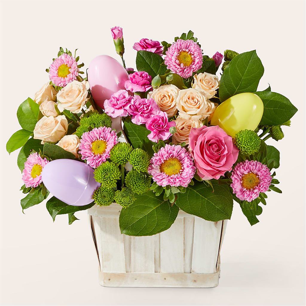 Get Eggcited Basket – Yadilynn Flowers Llc, Orange CA