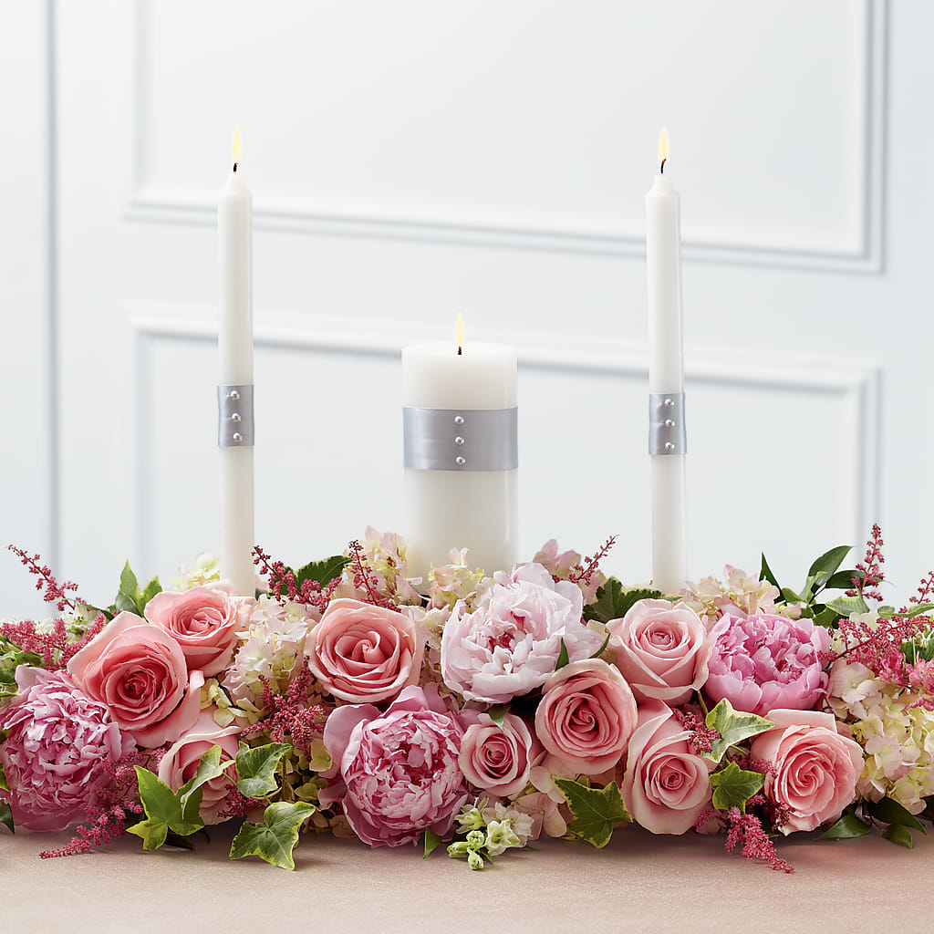 Worldwide Romance Unity Candle Arrangement – Yadilynn Flowers Llc, Orange CA
