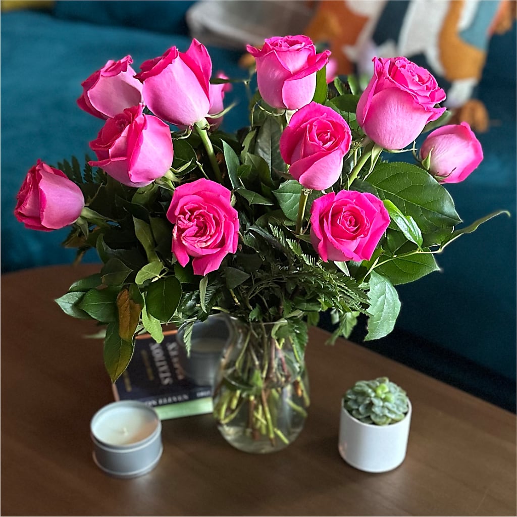 Long Stem Pink Rose Bouquet –  Yadilynn Flowers Llc, Orange CA