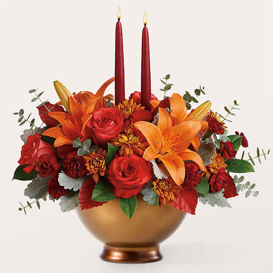 Fruits of Fall Centerpiece –  Yadilynn Flowers Llc, Orange CA