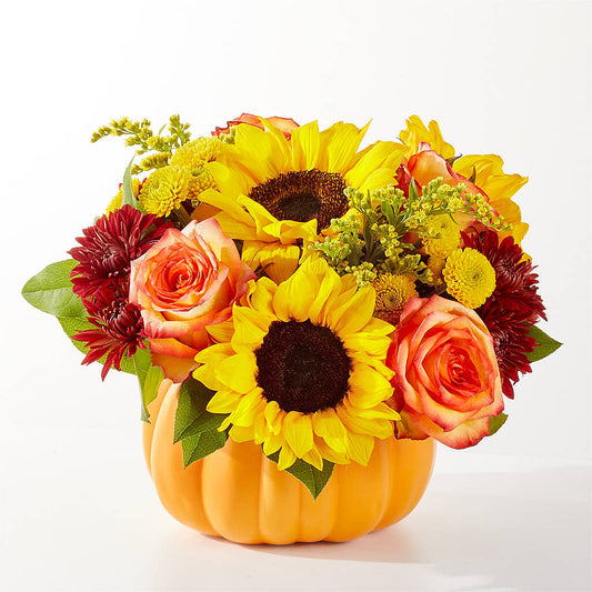 Golden Gourd Pumpkin Bouquet –  Yadilynn Flowers Llc, Orange CA