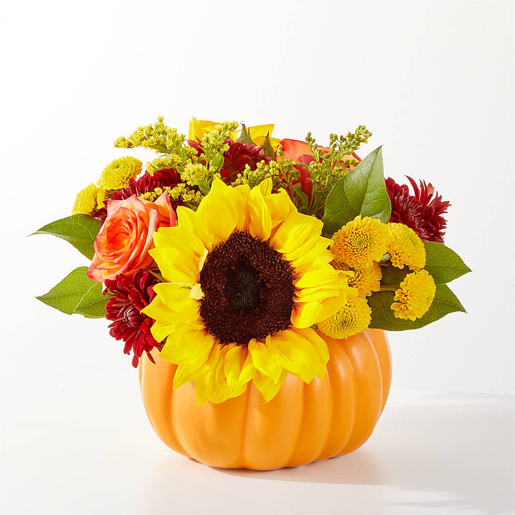 Golden Gourd Pumpkin Bouquet –  Yadilynn Flowers Llc, Orange CA