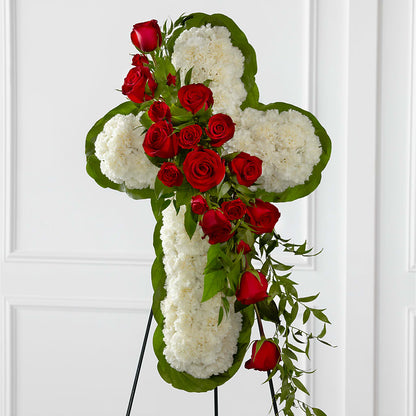 Floral Cross Easel –  Yadilynn Flowers Llc, Orange CA