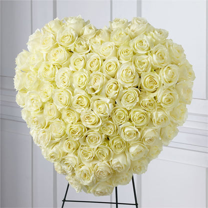Elegant Remembrance Standing Heart –  Yadilynn Flowers Llc, Orange CA