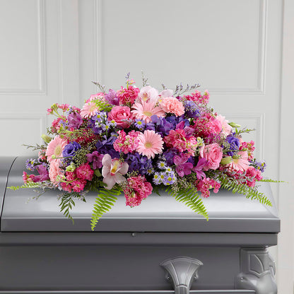 Glorious Garden Casket Spray –  Yadilynn Flowers Llc, Orange CA