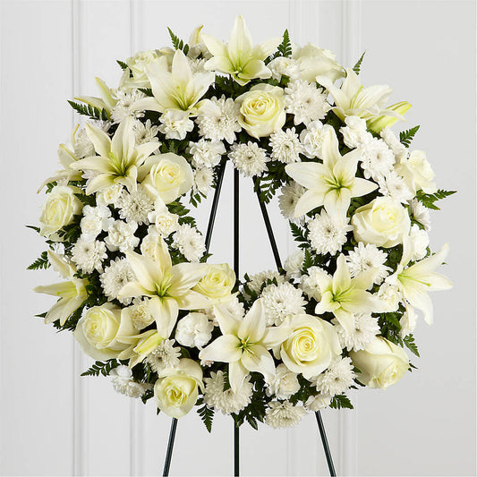 Treasured Tribute Wreath –  Yadilynn Flowers Llc, Orange CA