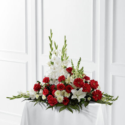 Crimson & White Arrangement –  Yadilynn Flowers Llc, Orange CA