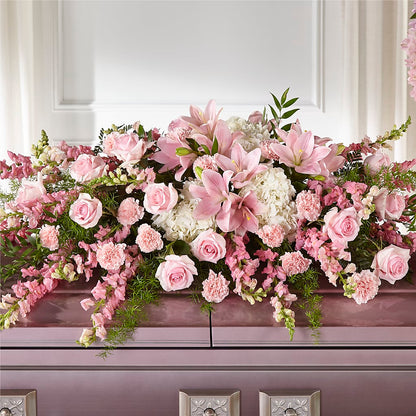 Life & Remembrance Casket Spray –  Yadilynn Flowers Llc, Orange CA